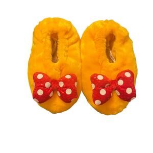 Disney Minnie Mouse Yellow Bow Slippers